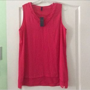 NWT NYDJ pink sleeveless blouse 
Size L